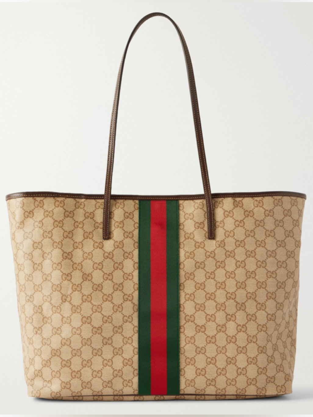 Gucci Tribeca Large Essence Gg Logo Web Stripe Tote Shoulder Bag